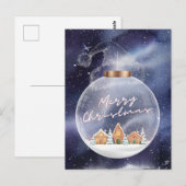 Carte Postale Joyeux Noël neigeux (Devant / Derrière)