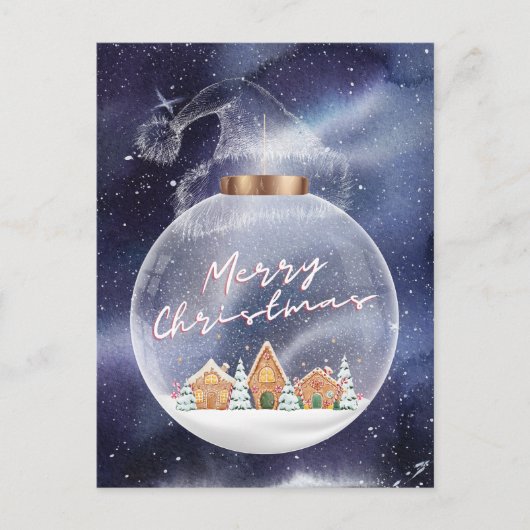 Carte Postale Joyeux Noël neigeux (Devant)