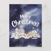 Carte Postale Joyeux Noël neigeux (Devant)