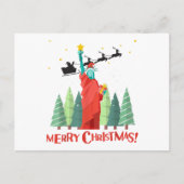 Carte Postale Joyeux Noël New York Santa Claus Statue De Lib (Devant)