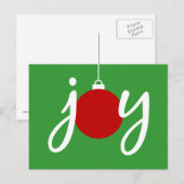 Carte postale Joyeux Noël Ornament (Devant / Derrière)