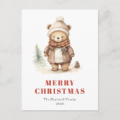 Carte postale Joyeux Noël Ours Brown (Devant)