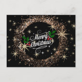 Carte Postale Joyeux Noël parties scintillant et brillance, conc (Devant)