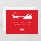 Carte Postale JOYEUX NOËL PÈRE NOËL Courrier des Entreprises (Devant / Derrière)