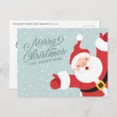 Carte Postale Joyeux Noël Père Noël joyeux |  (Devant / Derrière)