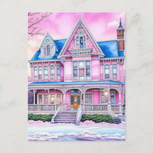 Carte Postale Joyeux Noël personnalisé de notre maison 