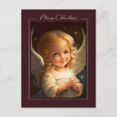 Carte Postale Joyeux Noël. Petit ange de Noël  (Devant)