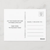 Carte Postale Joyeux Noël Photo Collage Calligraphie (Dos)