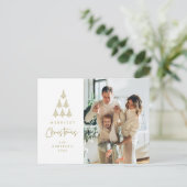 Carte Postale Joyeux Noël, photo de famille au pied du sapin de (Debout devant)