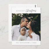 Carte Postale Joyeux Noël Photo de famille, Douce Romance (Devant / Derrière)