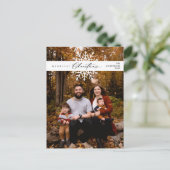 Carte Postale Joyeux Noël Photo de famille, Flocons de neige (Debout devant)