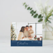 Carte Postale Joyeux Noël Photo de famille, Romantique Moderne (Debout devant)