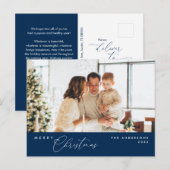 Carte Postale Joyeux Noël Photo de famille, Romantique Moderne (Devant / Derrière)