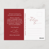 Carte Postale Joyeux Noël Photo de famille, Rouge foncé (Dos)