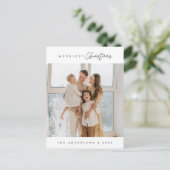 Carte Postale Joyeux Noël, Photo de famille, Salutation de saiso (Debout devant)