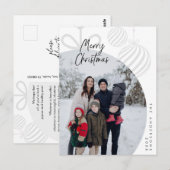 Carte Postale Joyeux Noël, Photo de famille, voeux de vacances (Devant / Derrière)