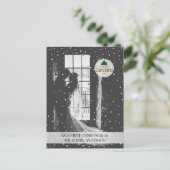 Carte Postale "Joyeux Noël !" Photo Karte Schneeflocken (Debout devant)