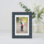 Carte Postale Joyeux Noël Plaid | AJOUTER VOTRE PHOTO FAMILIALE (Debout devant)