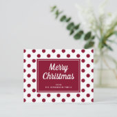 Carte Postale Joyeux Noël points rouges Bourgogne (Debout devant)