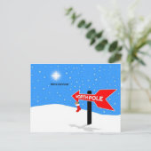 Carte Postale Joyeux Noël Pôle Nord (Debout devant)