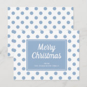 Carte Postale Joyeux Noël Poussière Bleu Points (Devant / Derrière)