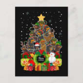 Carte Postale Joyeux Noël Raton Laveur Noël Arbre de Noël Xmas C (Devant)