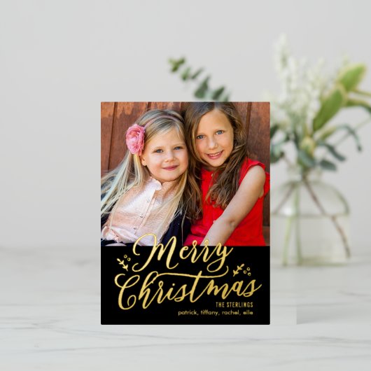 Carte postale Joyeux Noël Real Foil Holiday (Debout devant)