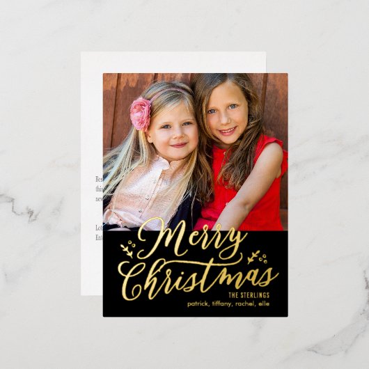 Carte postale Joyeux Noël Real Foil Holiday (Recto/Verso)