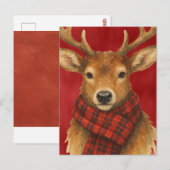 Carte Postale Joyeux Noël Renne (Devant / Derrière)