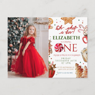 Carte Postale Joyeux Noël Renne de Santa quel 1er Anniversaire a