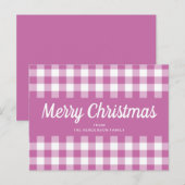 Carte Postale Joyeux Noël rose moderne (Devant / Derrière)