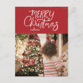 Carte postale Joyeux Noël Rouge (Devant)