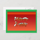 Carte postale Joyeux Noël Rouge (Devant / Derrière)