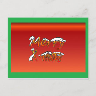 Carte postale Joyeux Noël Rouge