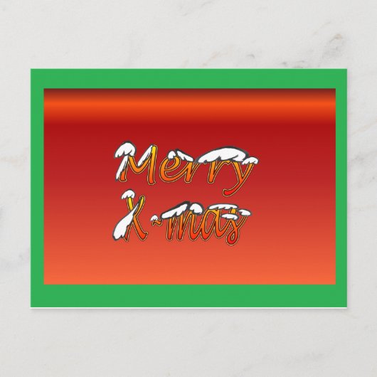 Carte postale Joyeux Noël Rouge (Devant)