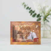 Carte Postale Joyeux Noël Rouge moderne Diwali Photo (Debout devant)