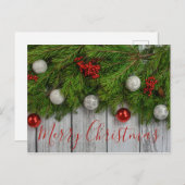 Carte Postale Joyeux Noël Rustique (Devant / Derrière)