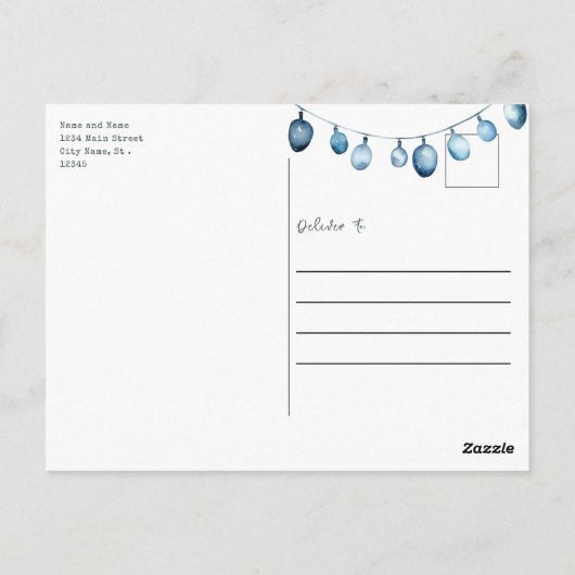 Carte Postale Joyeux Noël Rustique Bois Photos (Dos)