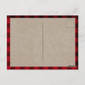 Carte Postale Joyeux Noël Rustique Joyeux Noël Rouge Jour (Dos)