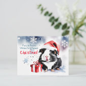 Carte Postale Joyeux Noël salutations guinée cobaye animal (Debout devant)