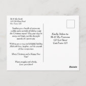 Carte Postale Joyeux Noël salutations guinée cobaye animal (Dos)