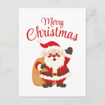Joyeux Noël Santa Claus Mignon Dessin Animé Simple