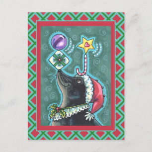 CARTE POSTALE JOYEUX NOËL SCEAU CADEAUX D'ÉQUILIBRAGE, SUCRE DE