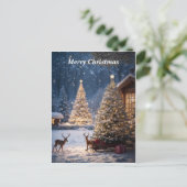 Carte postale Joyeux Noël Scène de neige (Debout devant)