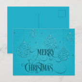 Carte Postale Joyeux Noël Script Noël (Devant / Derrière)