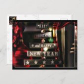 Carte Postale Joyeux Noël Signal en bois (Devant / Derrière)