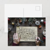 Carte Postale Joyeux Noël simple (Devant / Derrière)