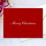 Carte Postale Joyeux Noël Simple Élégant Texte Script<br><div class="desc">Customisez le texte, et créez facilement votre carte postale de Noël personnalisée. Vous pouvez TRANSFÉRER ce DESIGN sur d'autres produits Zazzle et l'ajuster à la plupart des articles Zazzle. Les conceptions Studio standard sont faites dans des graphiques vectoriels haute résolution pour une impression professionnelle. Merci pour le choix de nos...</div>