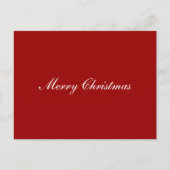 Carte Postale Joyeux Noël Simple Élégant Texte Script (Devant)