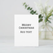Carte Postale Joyeux Noël simple minimum ajouter nom modèle de t (Debout devant)